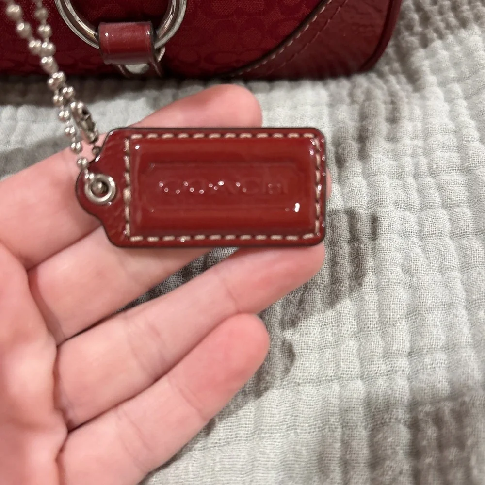 Y2K Coach Signature Gallery Tote Bag F12346 – Red Canvas Logo & matching Wallet - Picture 15 of 16